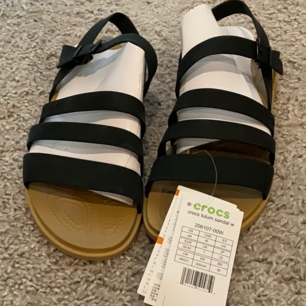 Crocs tulum womens sandals black